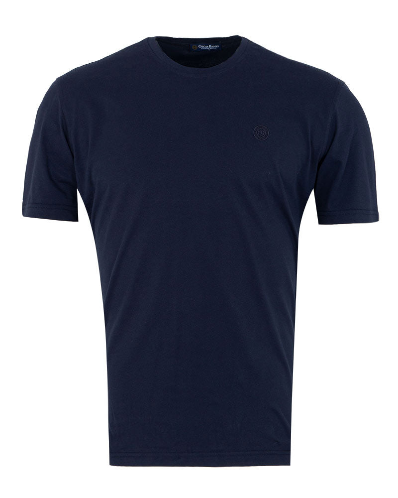 Navy Round Neck Plain T Shirt