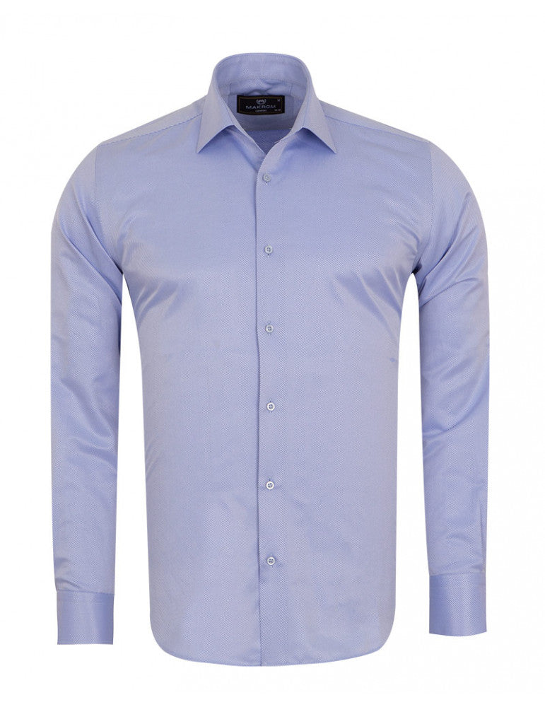 Blue Twill Classic Single Cuff Shirt