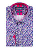 Flowery Print Men's Shirt with Matching Handkerchief