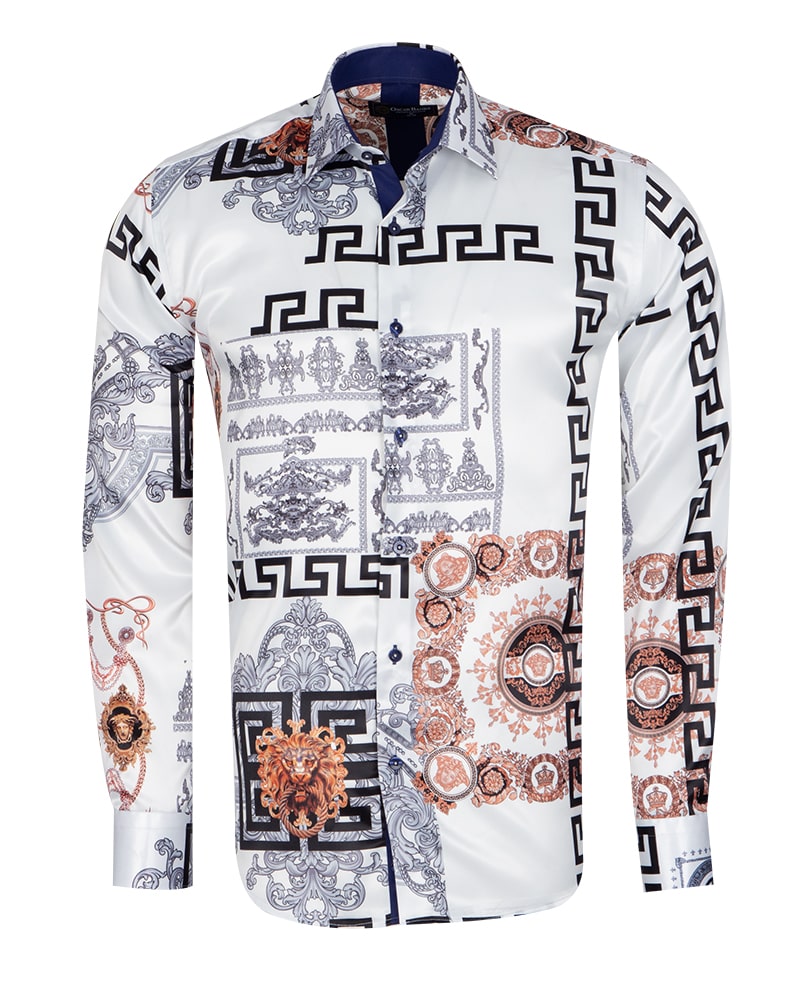 Baroque Design Print Men`s Shirt