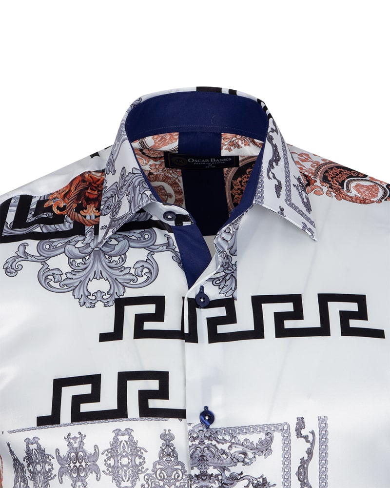 Baroque Design Print Men`s Shirt