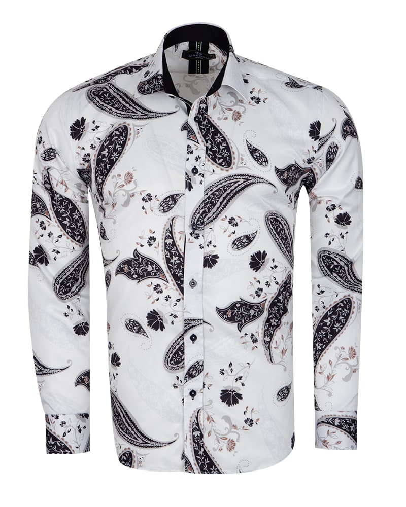 Fashion Paisley Print Long Sleeve Shirt