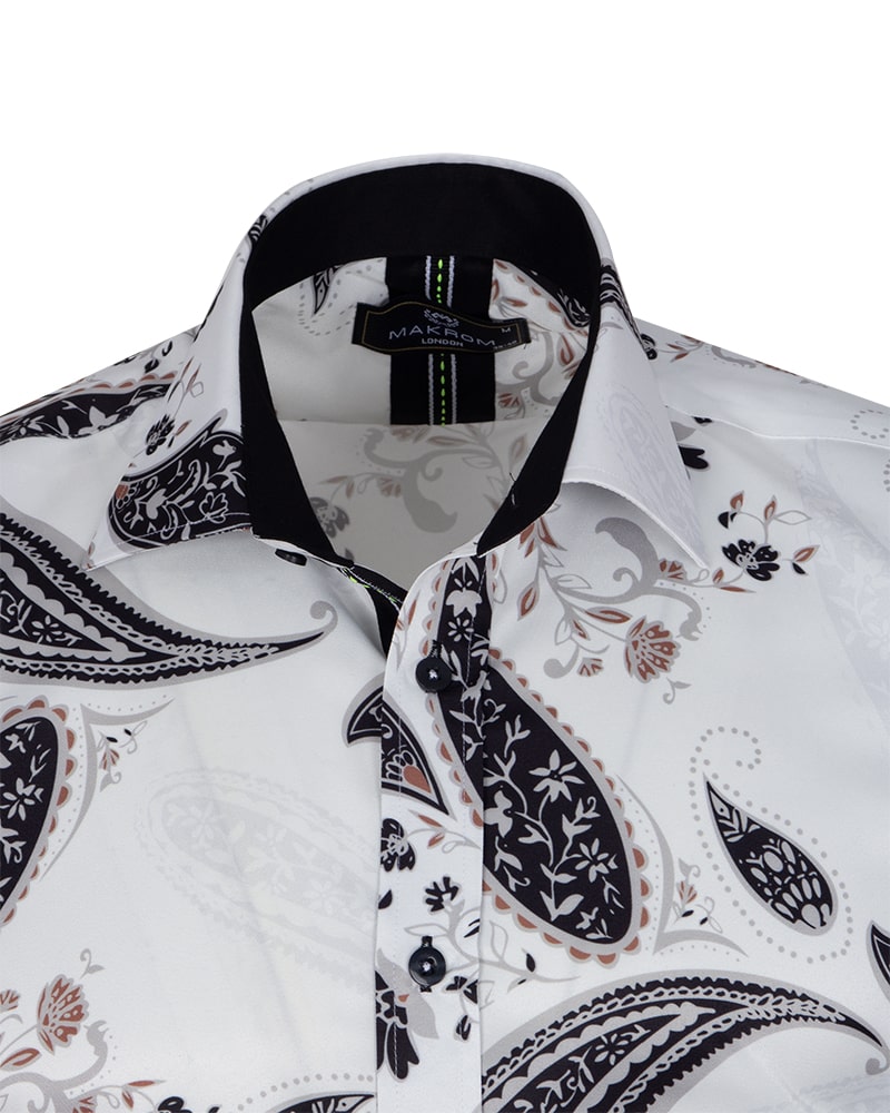 Fashion Paisley Print Long Sleeve Shirt