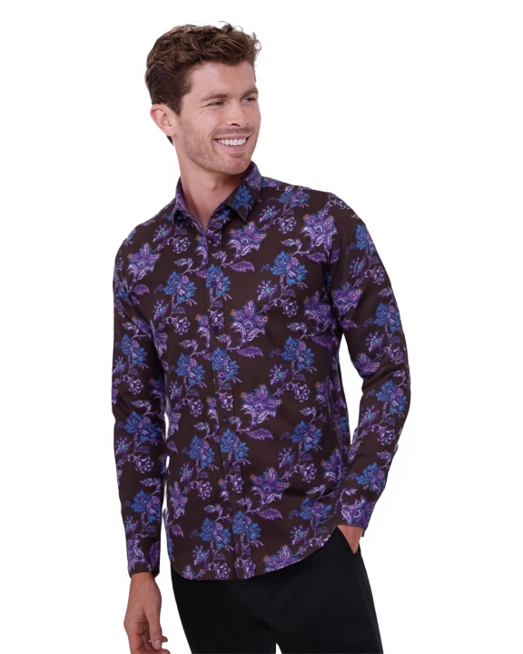 Paisley Floral Print Pure Cotton Shirt