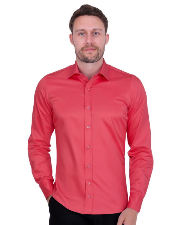 Fuchsia Plain Double Cuff Shirt