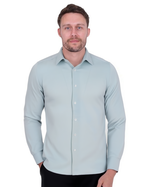 Green Classic Twill Single Cuff Shirt