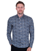 Blue Floral Print Pure Cotton Shirt