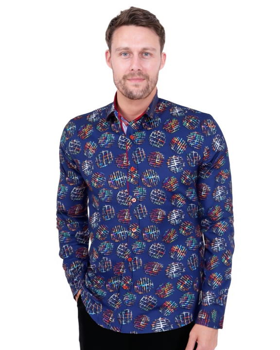 Pure Cotton Frost Print Cotton Shirts For Men