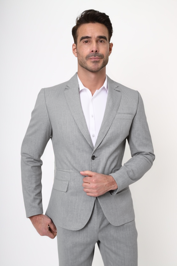 Grey Linen 3 Piece Suit