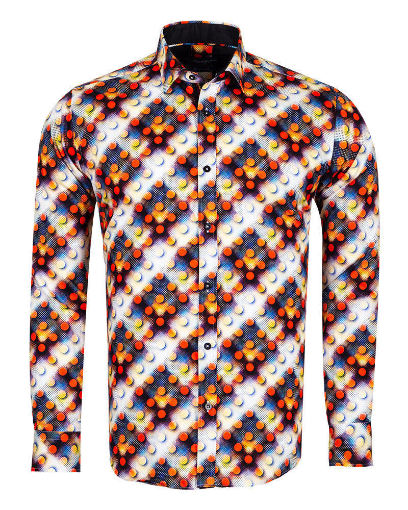 Orange Pure Cotton Dotted Print