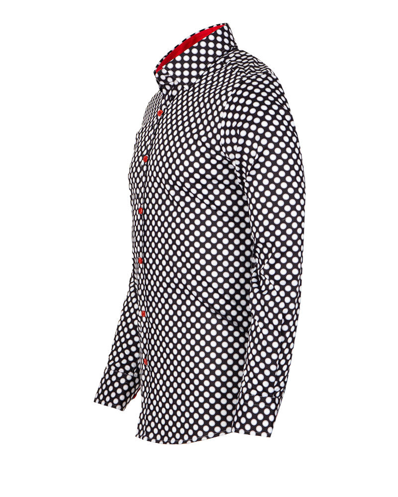 Black Polka Dot Print with Matching Handkerchief