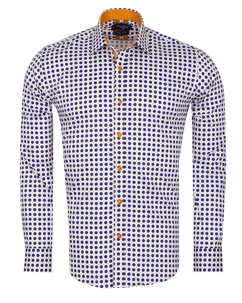 Polka Dot Print Long Sleeve Pure Cotton Shirt