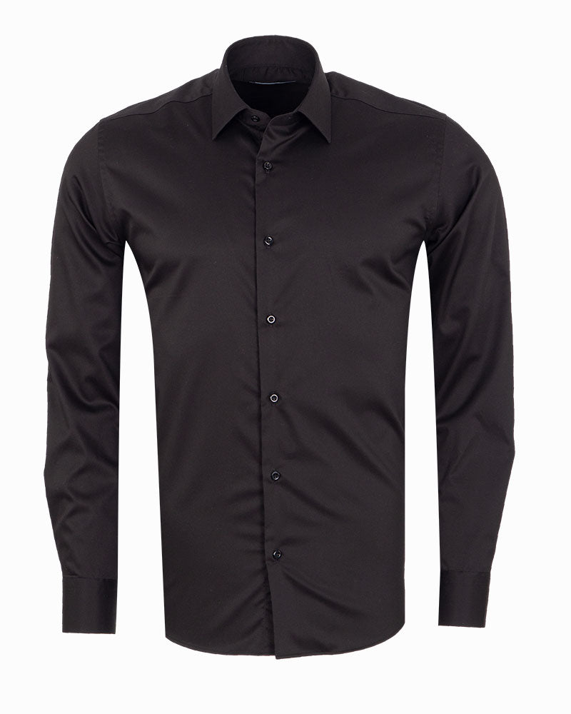 Black cotton on sale shirt mens